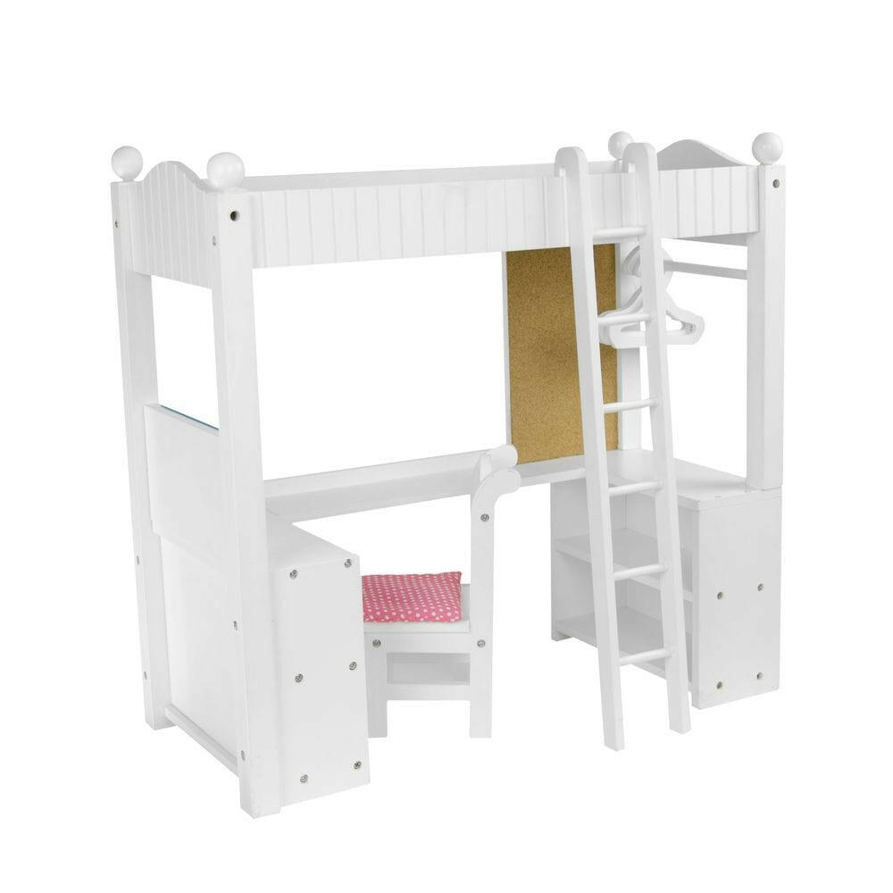 White Doll Closet Wardrobe by Olivia's World Wooden Baby Furniture Toy  TD-0210A